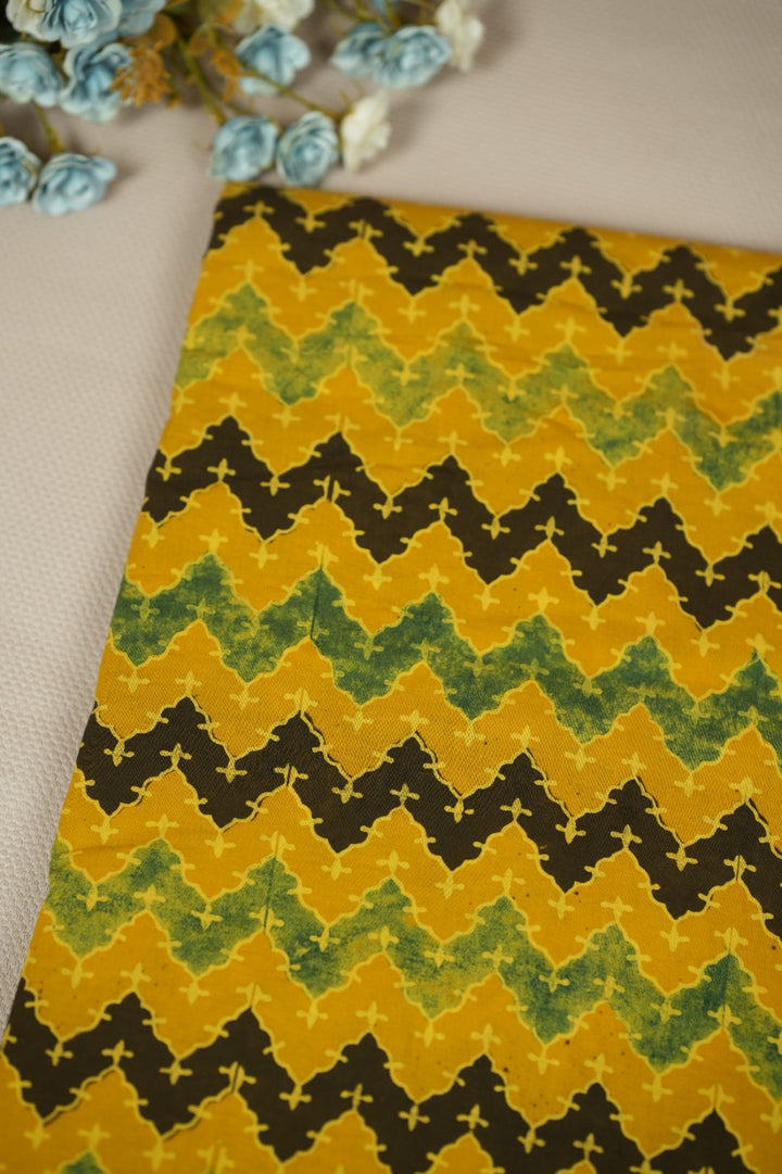 Pure Ajrakh Print Cotton Material TRF5140 - 2.10 Meter
