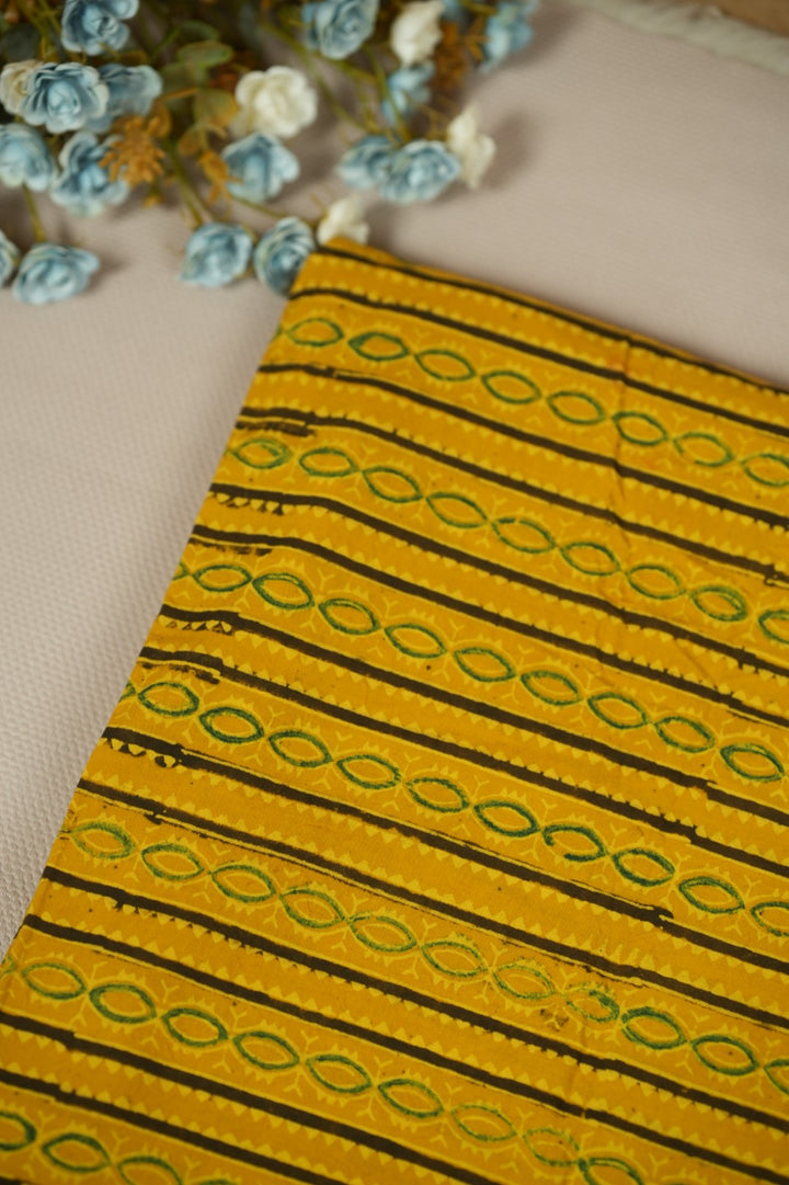 Pure Ajrakh Print Cotton Material TRF5140 - 3 Meter