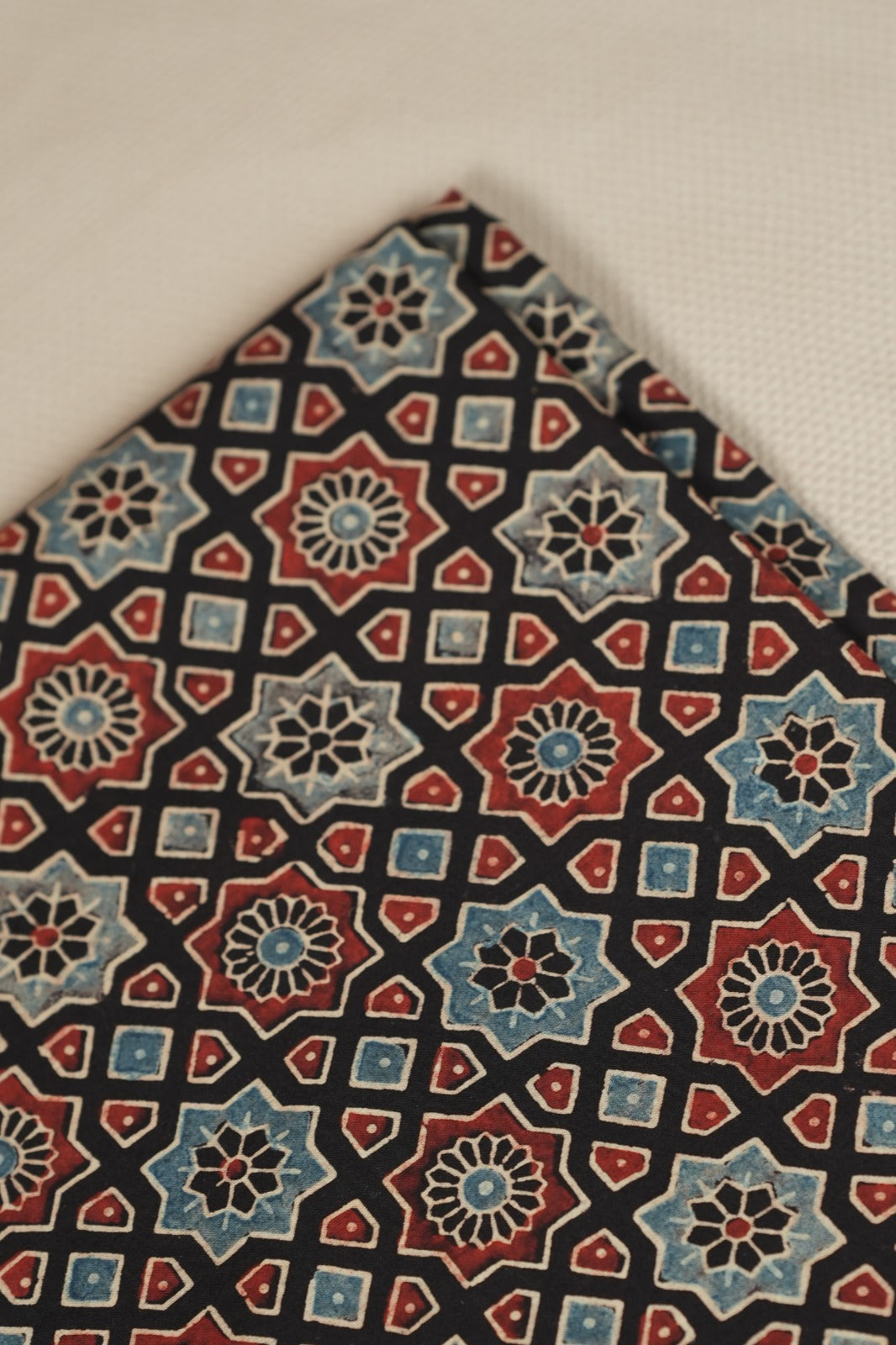 Pure Ajrakh Print Cotton Material TRF5140 - 2 .75 Meter