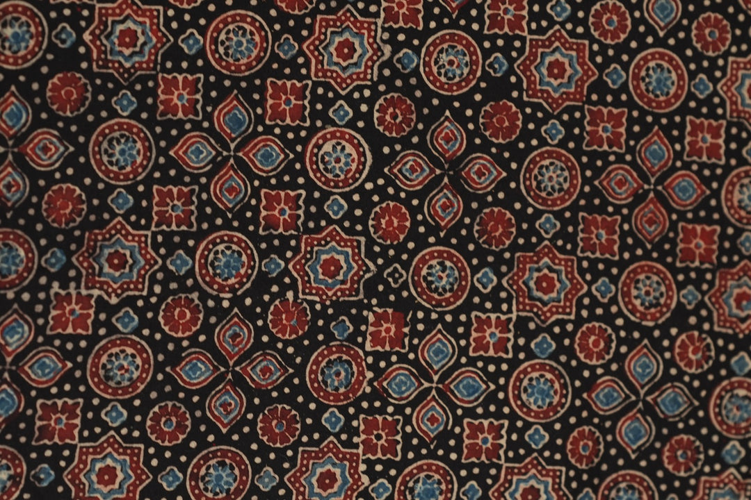 Pure Ajrakh Print Cotton Material TRF5140 - 2 Meter