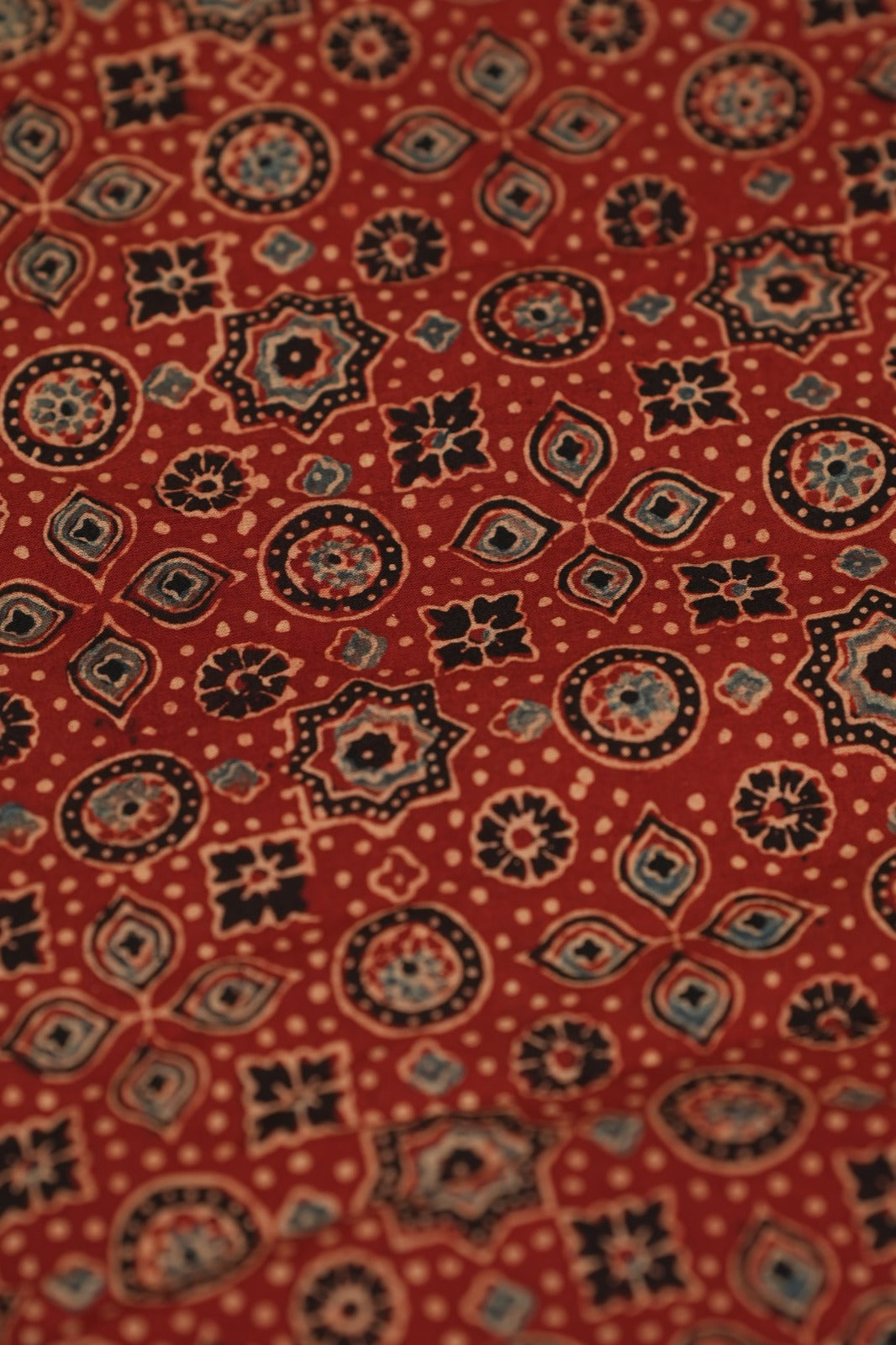 Pure Ajrakh Print Cotton Material TRF5140 - 2  Meter