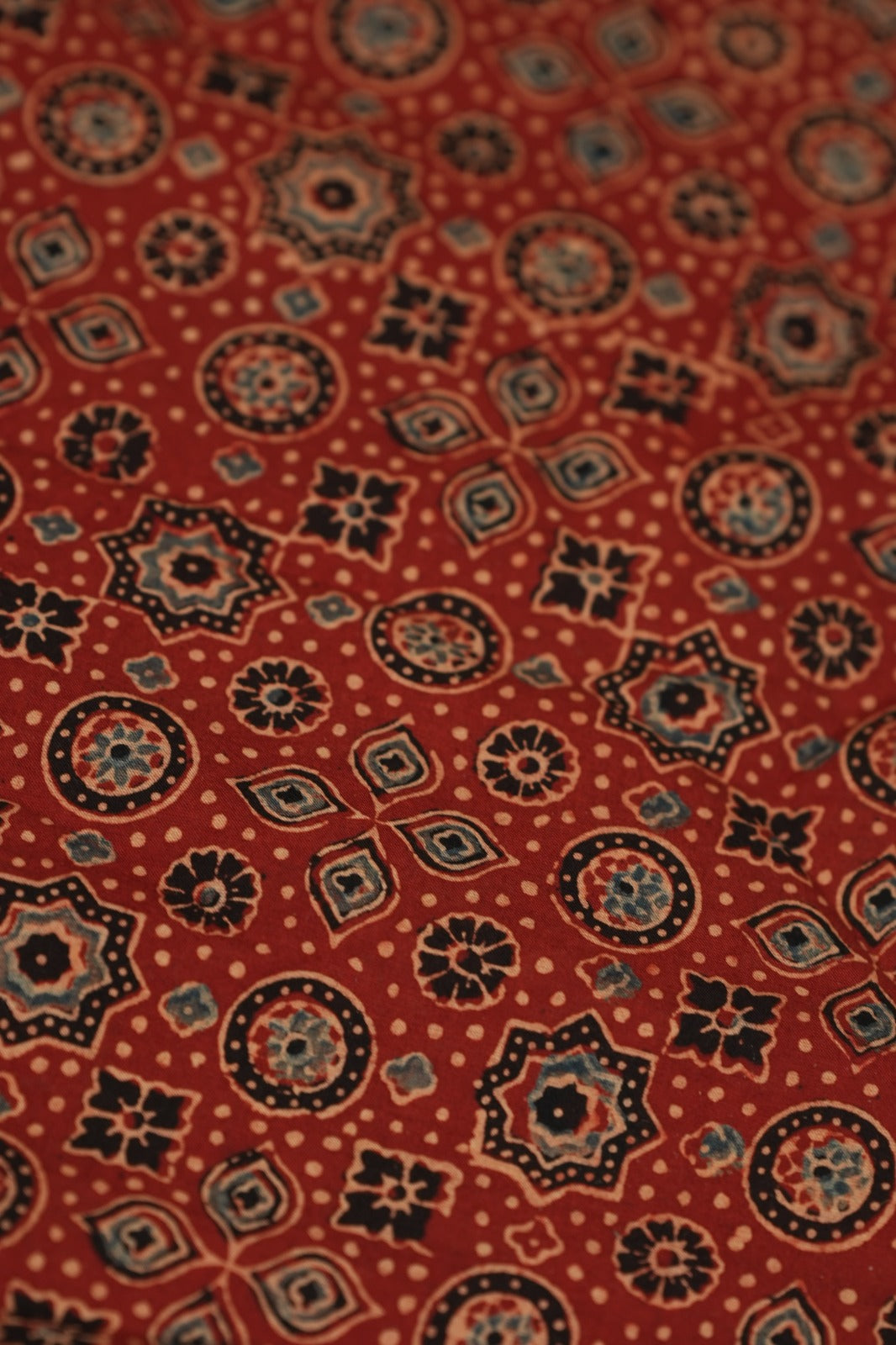 Pure Ajrakh Print Cotton Material TRF5140 - 2  Meter