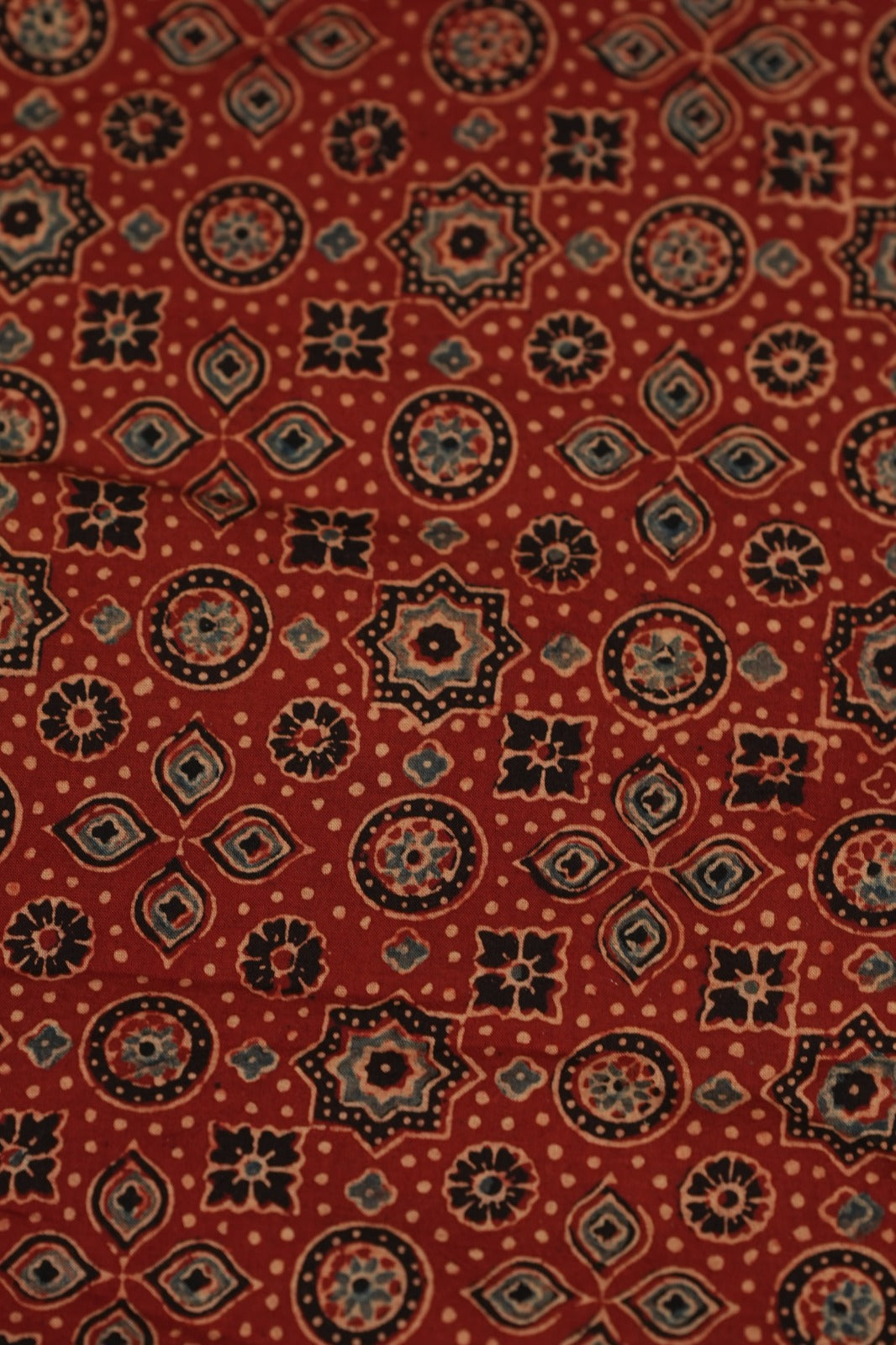Pure Ajrakh Print Cotton Material TRF5140 - 2  Meter