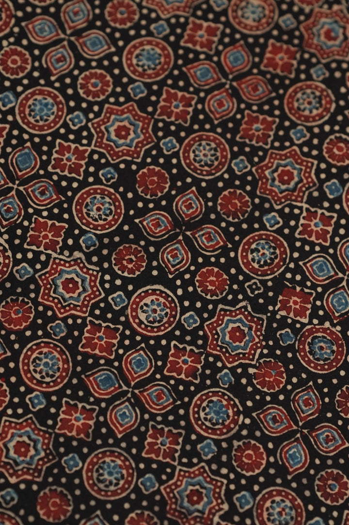 Pure Ajrakh Print Cotton Material TRF5140 - 2 Meter