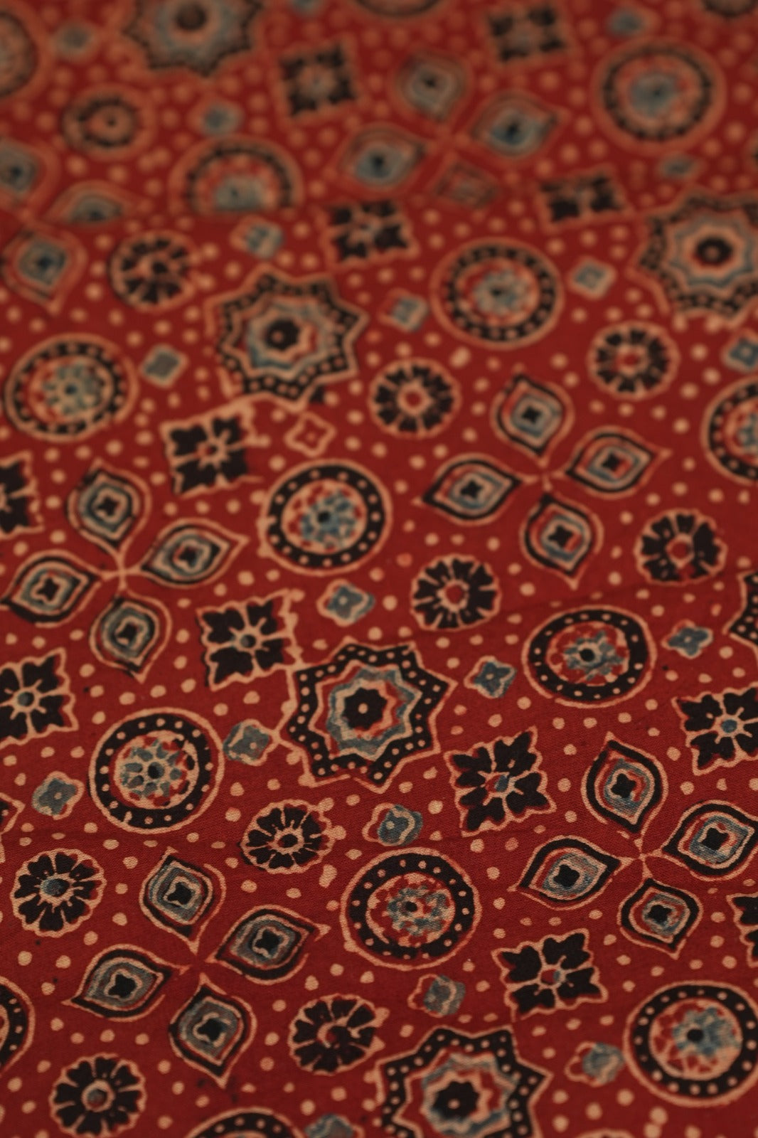 Pure Ajrakh Print Cotton Material TRF5140 - 2  Meter