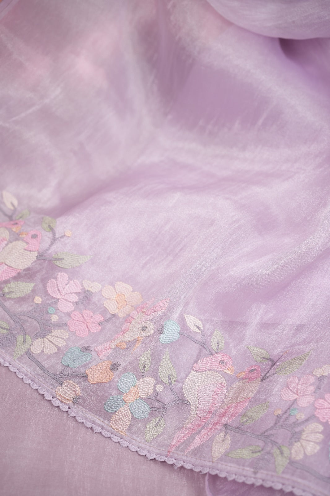 Crushed Organza Saree TSA0713