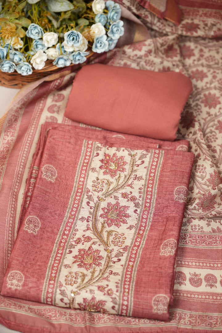 Semi Chanderi Salwar TSS0743