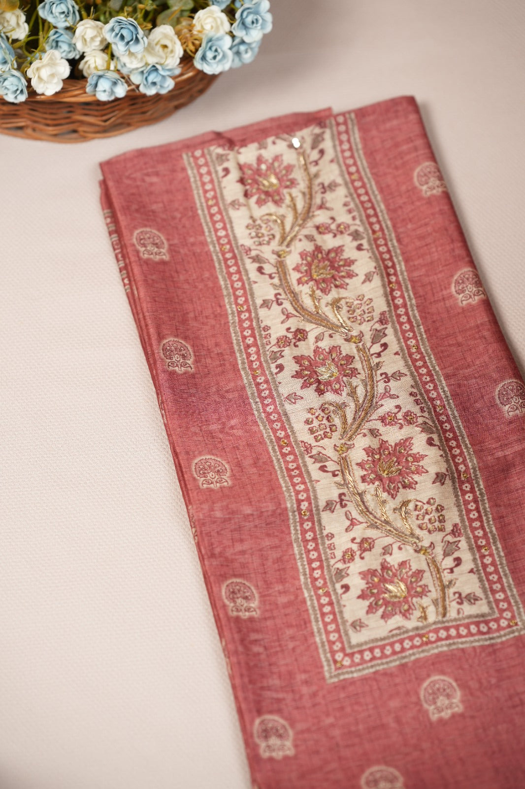 Semi Chanderi Salwar TSS0743