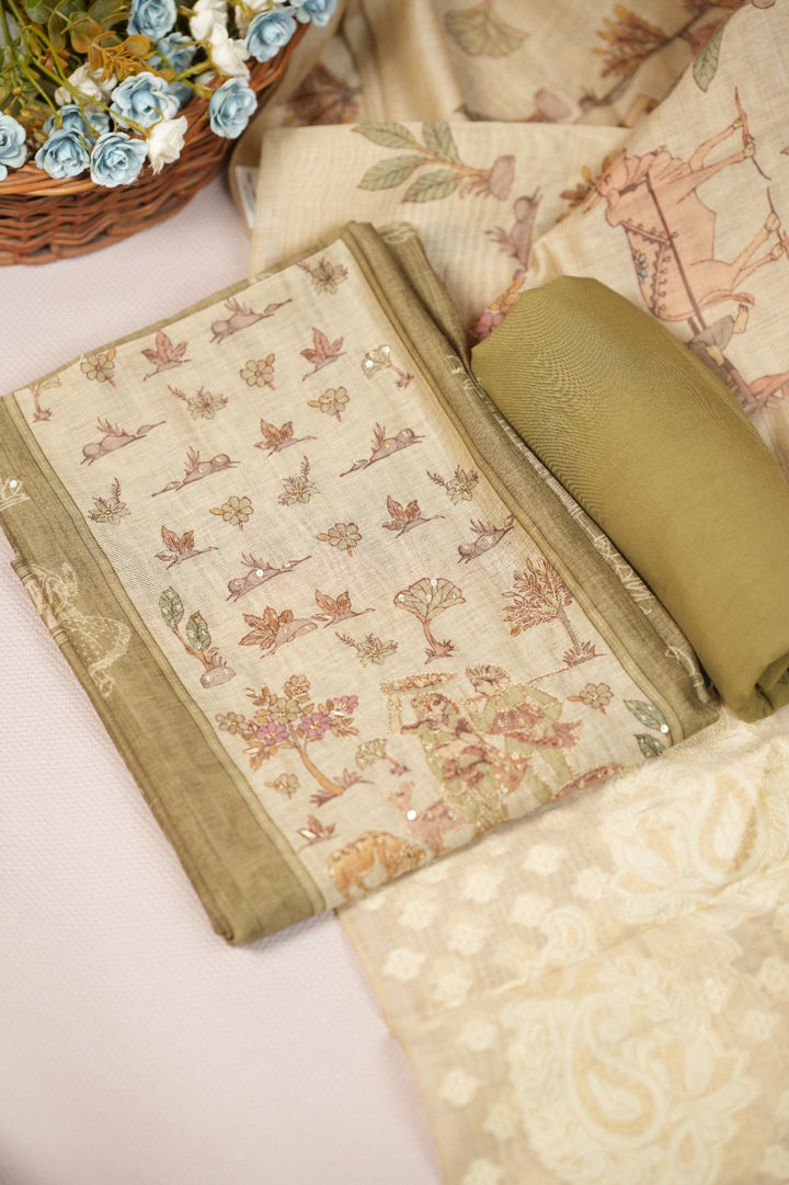 Semi Chanderi Salwar TSS0744