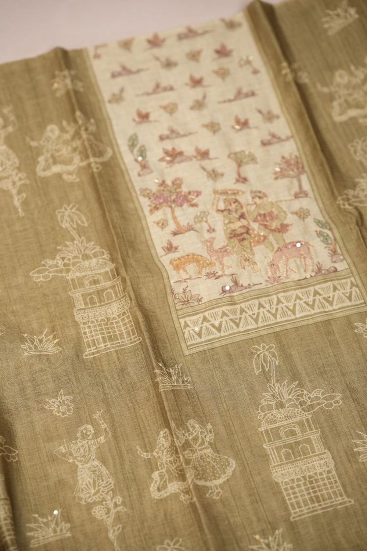 Semi Chanderi Salwar TSS0744