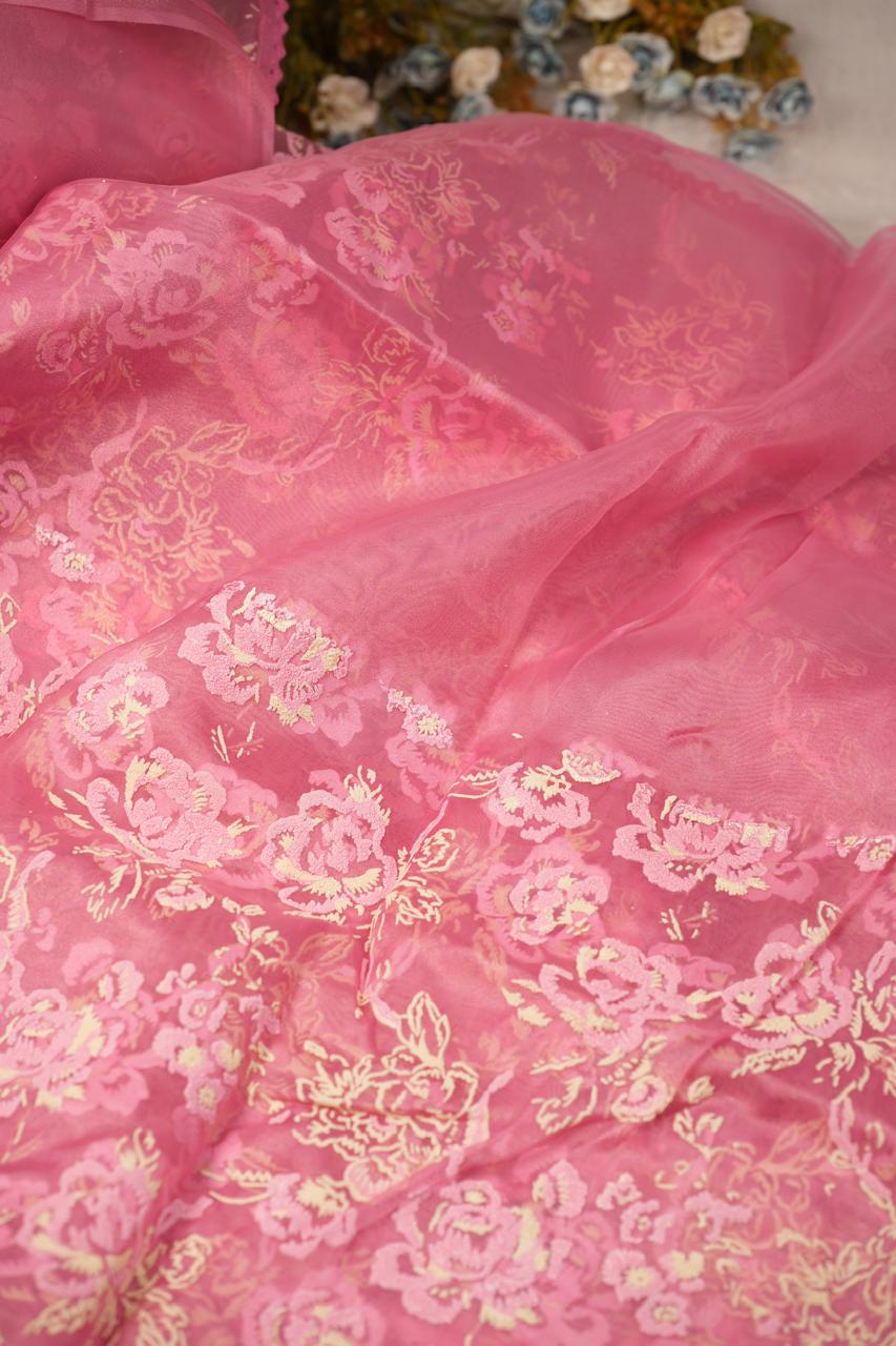 Glass Organza Saree TSA05231