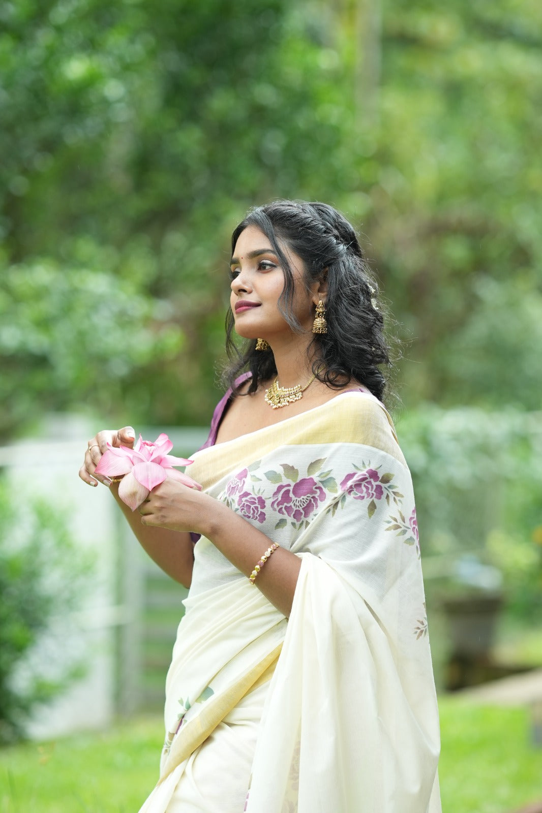 Onam Digital Print Saree TPS001
