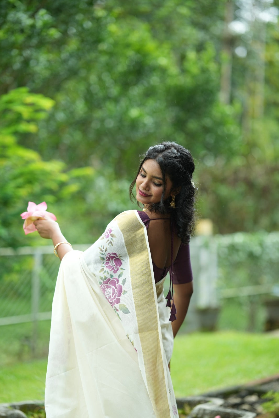 Onam Digital Print Saree TPS001