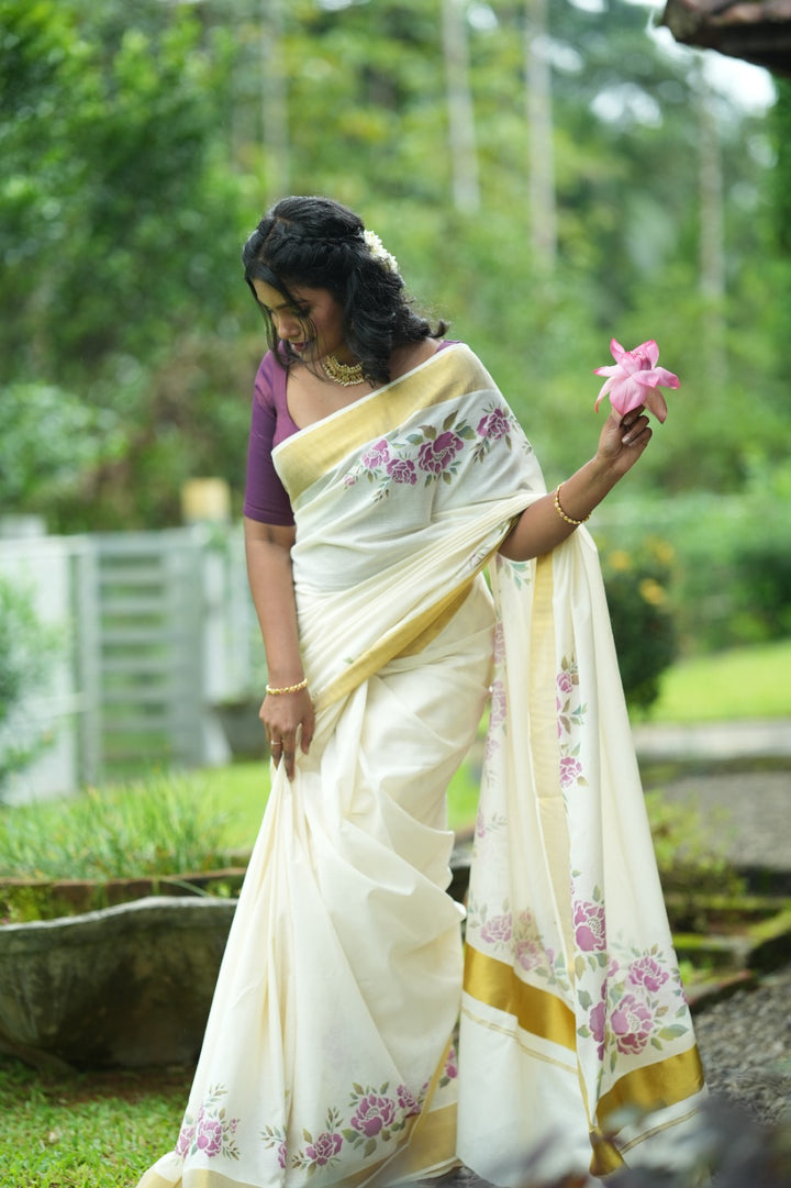 Onam Digital Print Saree TPS001