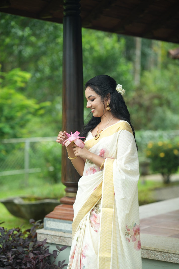 Onam Digital Print Saree TPS002