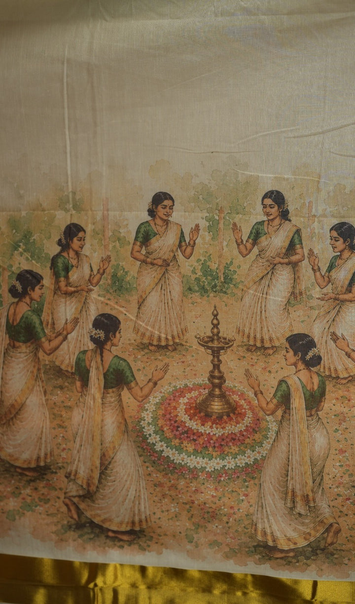 Onam Digital Print Saree TPS004