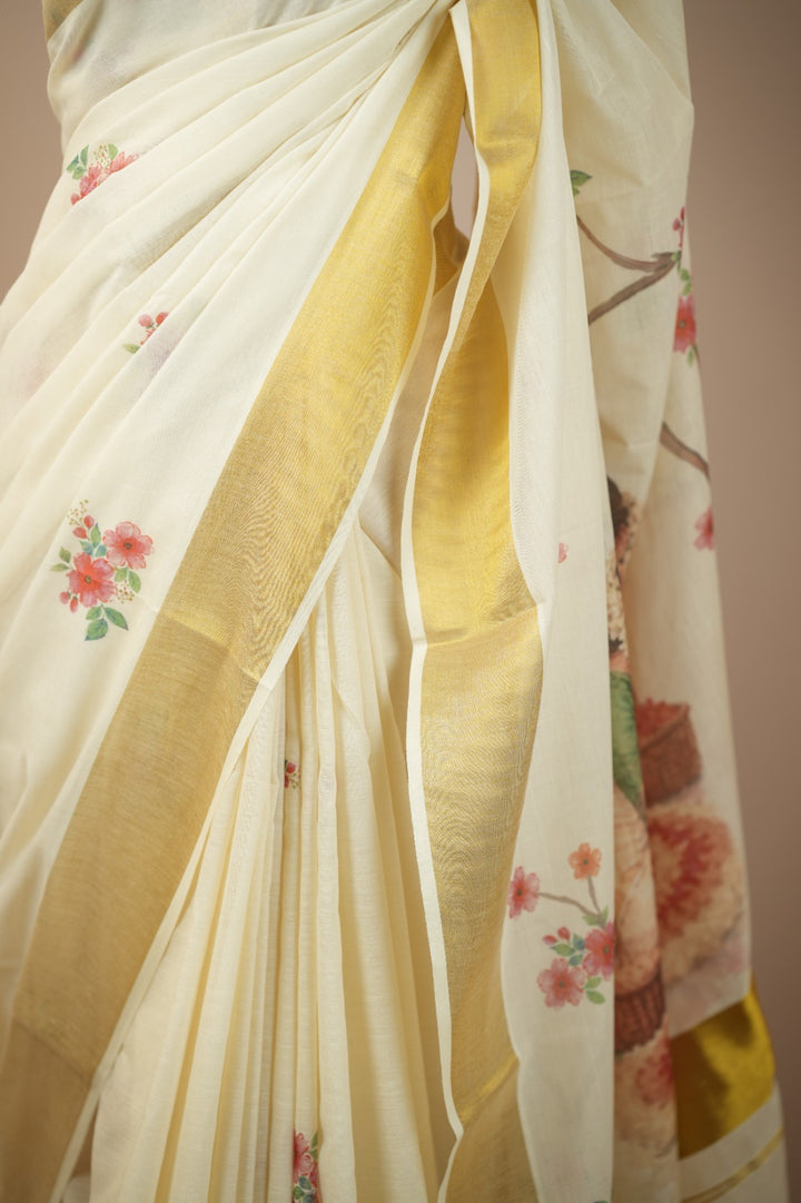 Onam Digital Print Saree TPS003