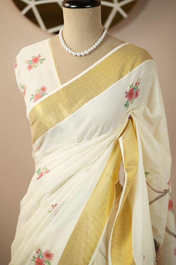 Onam Digital Print Saree TPS003