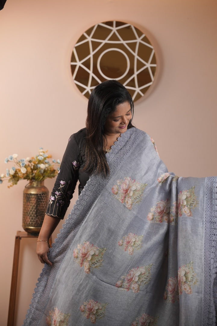 Silk Linen Saree TSA5317