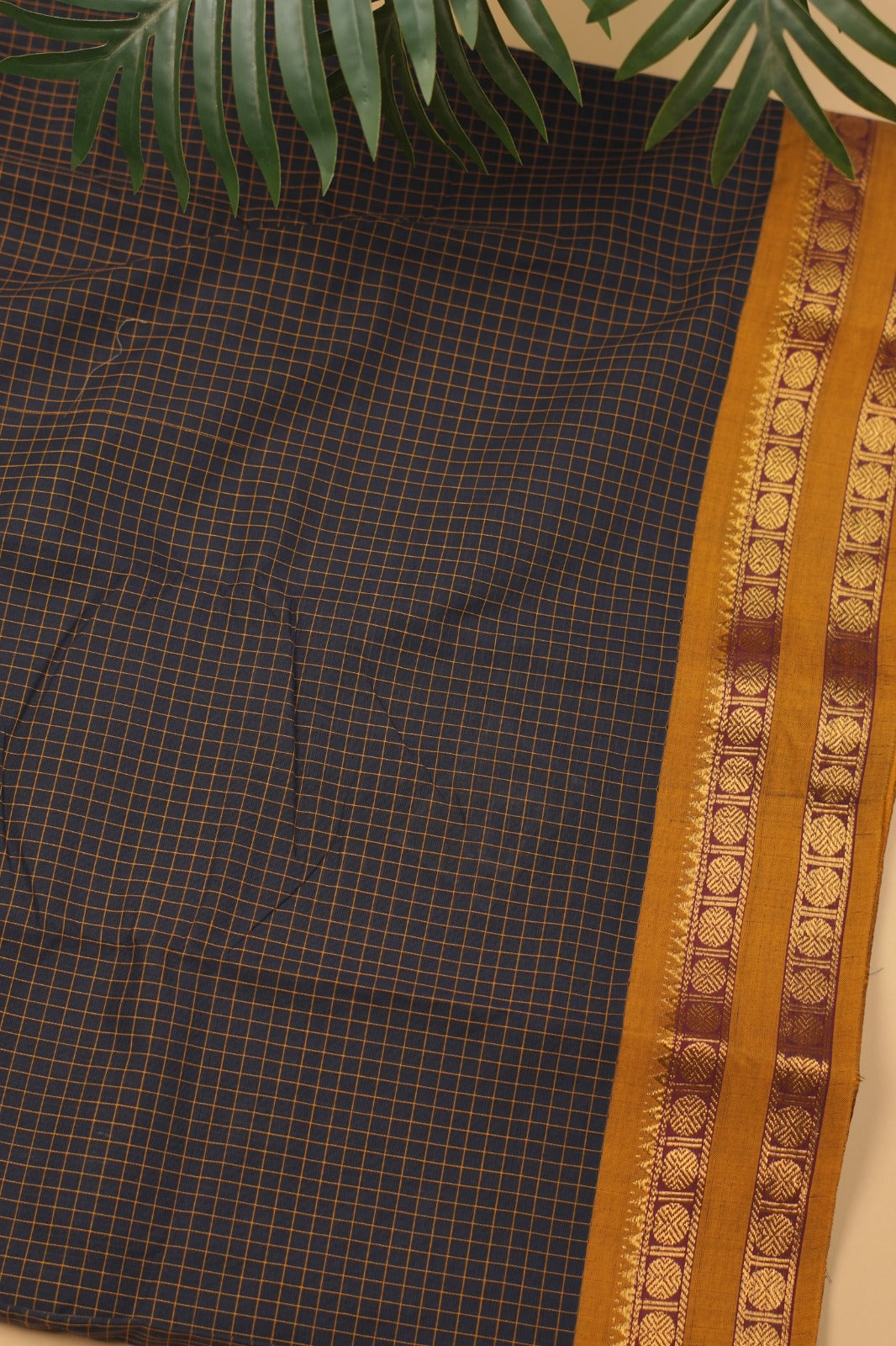 Chettinad Cotton Saree TSA5321 Navy Blue
