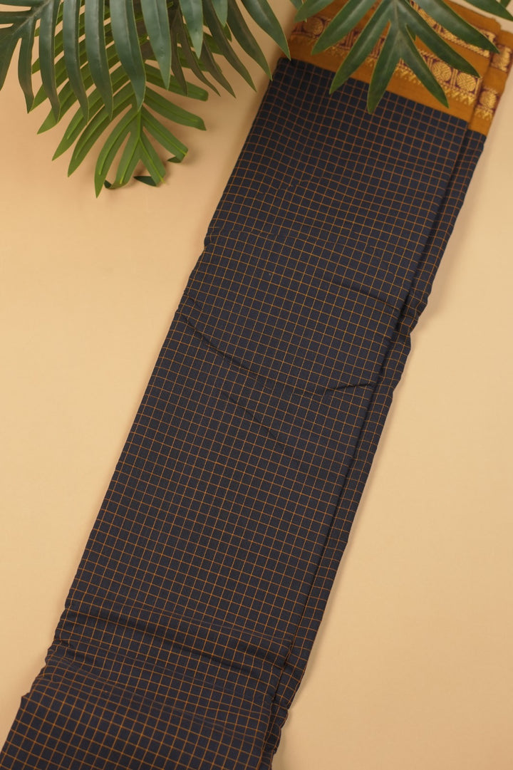 Chettinad Cotton Saree TSA5321 Navy Blue