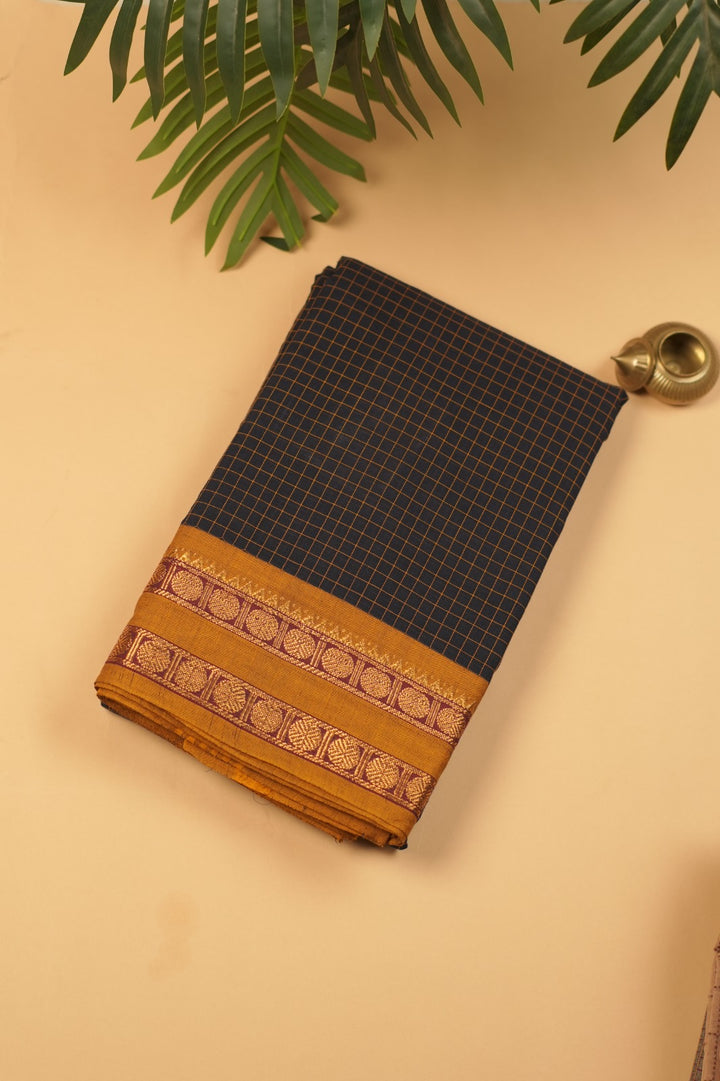 Chettinad Cotton Saree TSA5321 Navy Blue