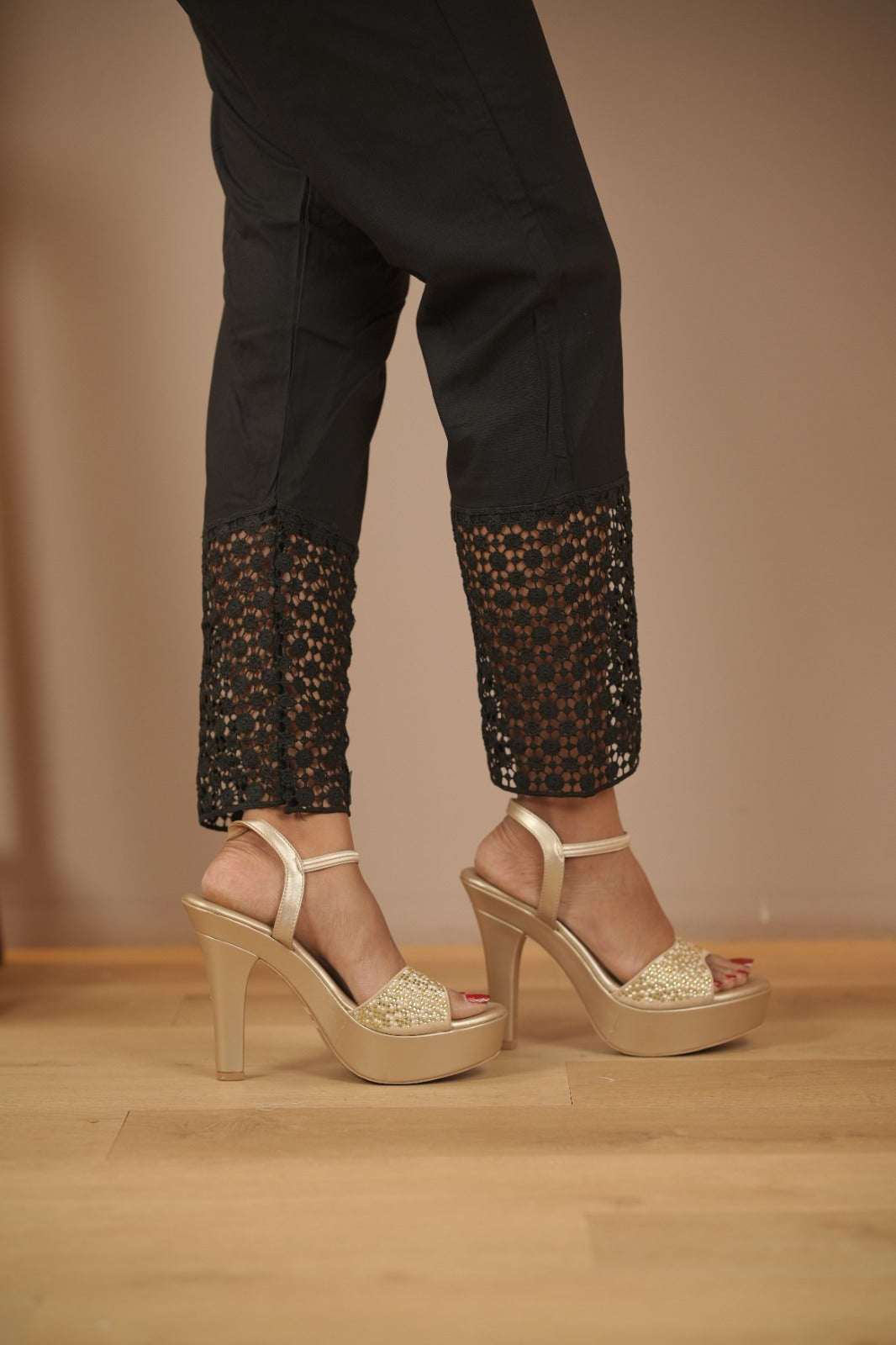 cigarette pants with lace Laiba Cg 08 Pure Cotton Satin Streachable Ladies Cigarette Pant Its very comfortable you can wear them at your work place Inaya Studio Libas Cigarette Vol