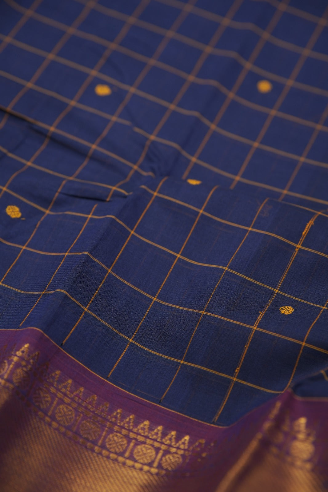Kanchi Cotton Saree TSA5363 Navy Blue