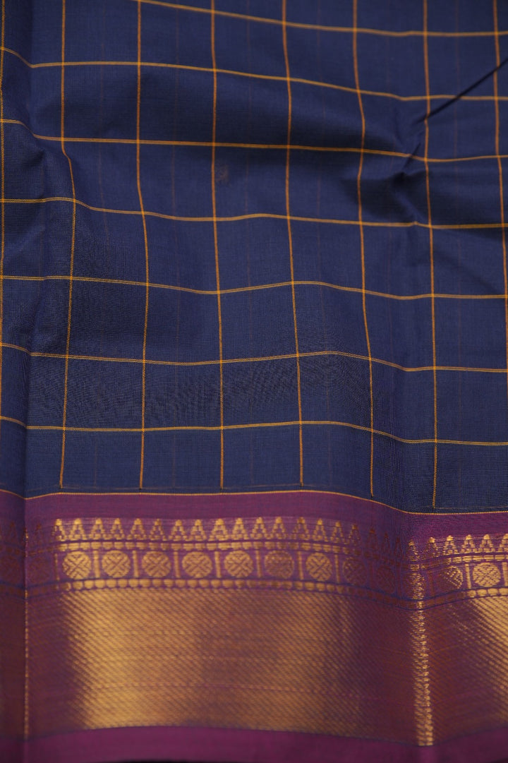 Kanchi Cotton Saree TSA5363 Navy Blue