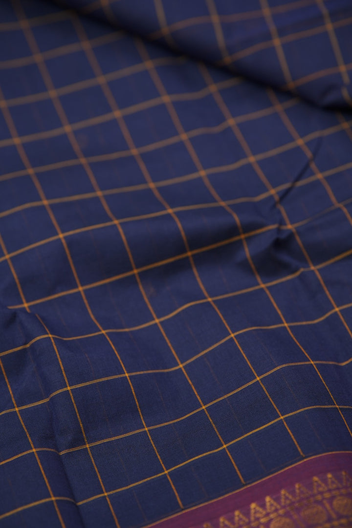 Kanchi Cotton Saree TSA5363 Navy Blue