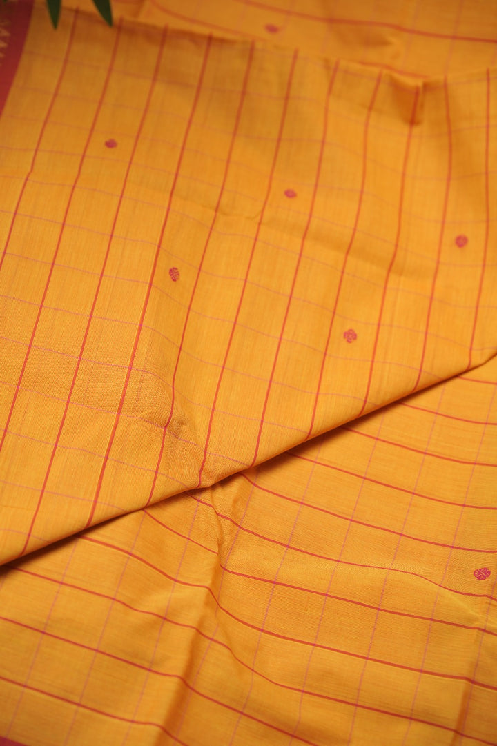 Kanchi Cotton Saree TSA5363 Mango Yellow