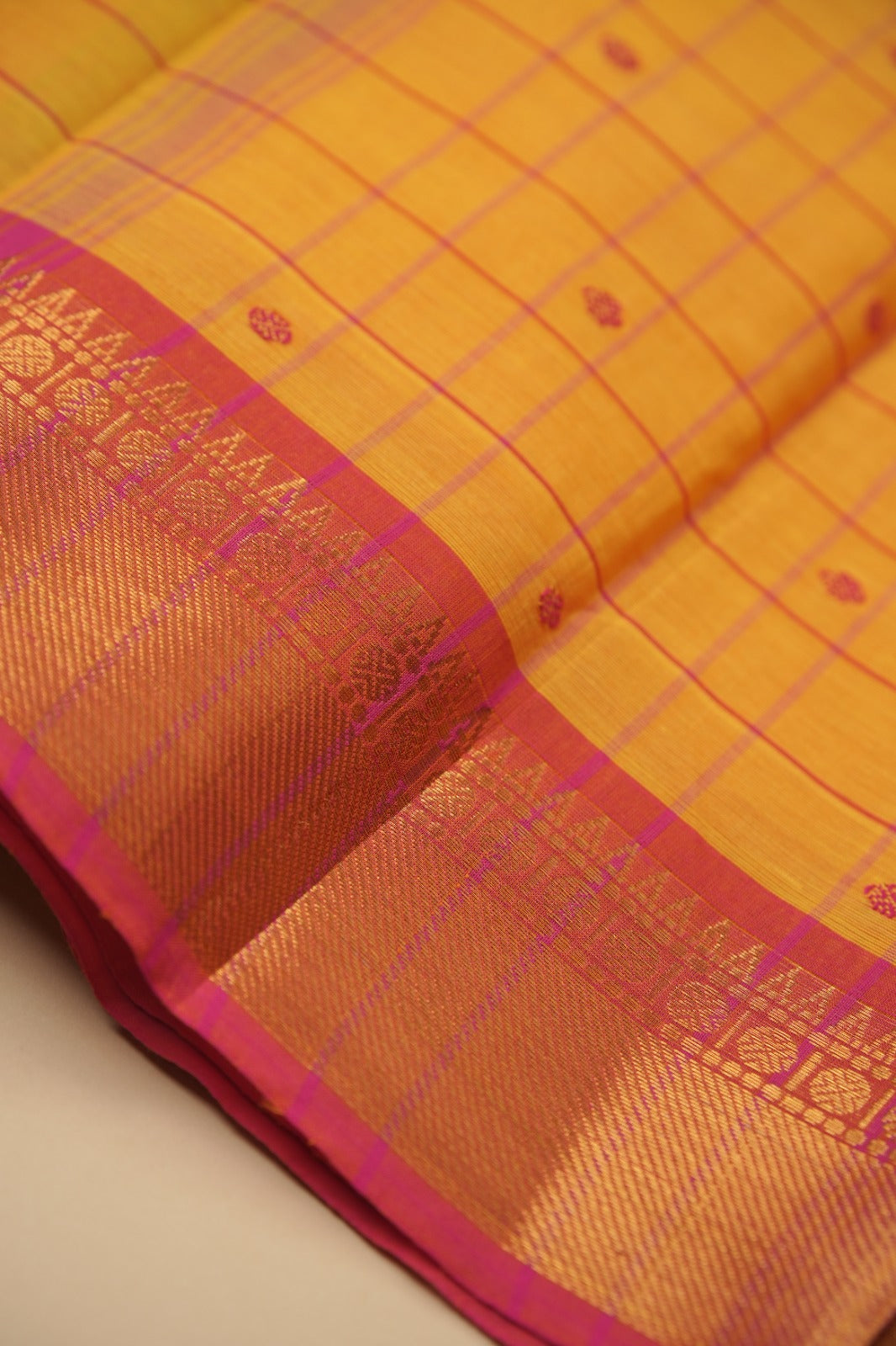 Kanchi Cotton Saree TSA5363 Mango Yellow