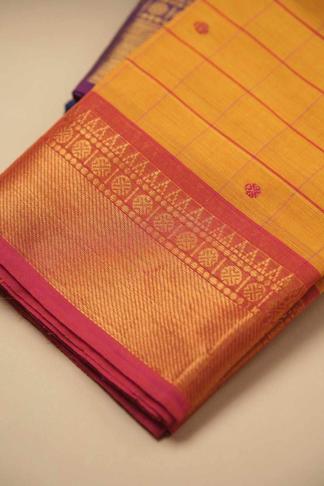 Kanchi Cotton Saree TSA5363 Mango Yellow
