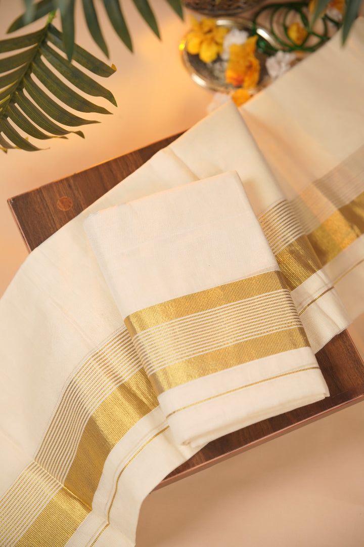 Kerala Cotton Set Mundu TSA0946