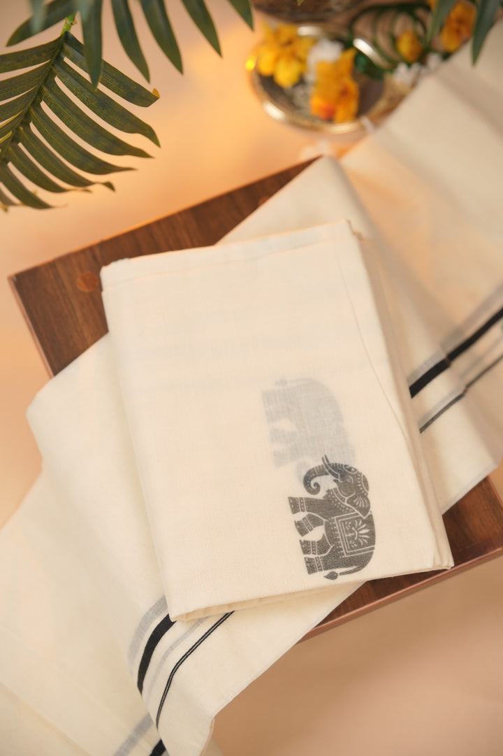 Kerala Cotton Set Mundu TSA0947
