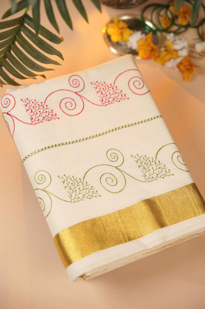 Kerala Cotton Saree TSA0937