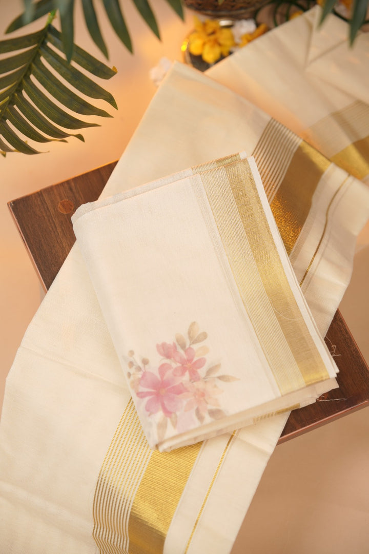 Kerala Cotton Set Mundu TSA0943