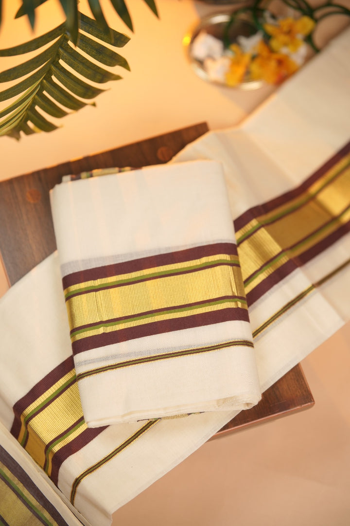 Kerala Cotton Set Mundu TSA0958