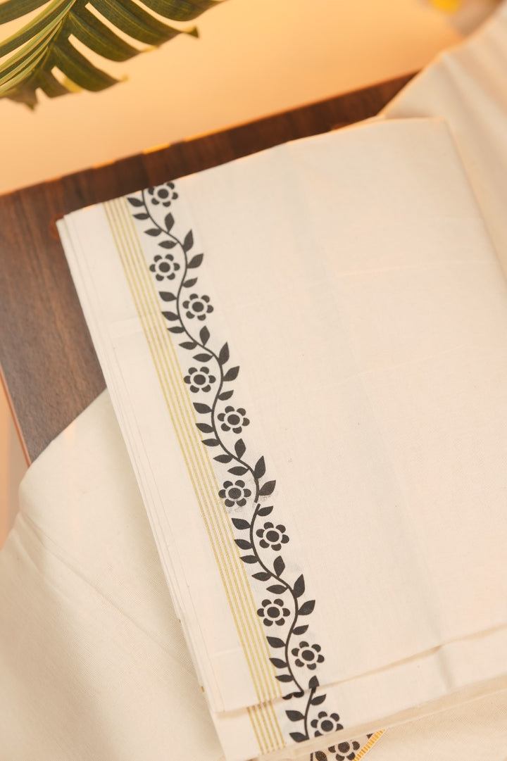 Kerala Cotton Set Mundu TSA0949