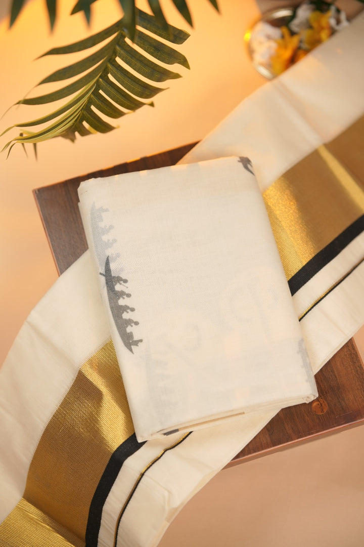 Kerala Cotton Set Mundu TSA0955