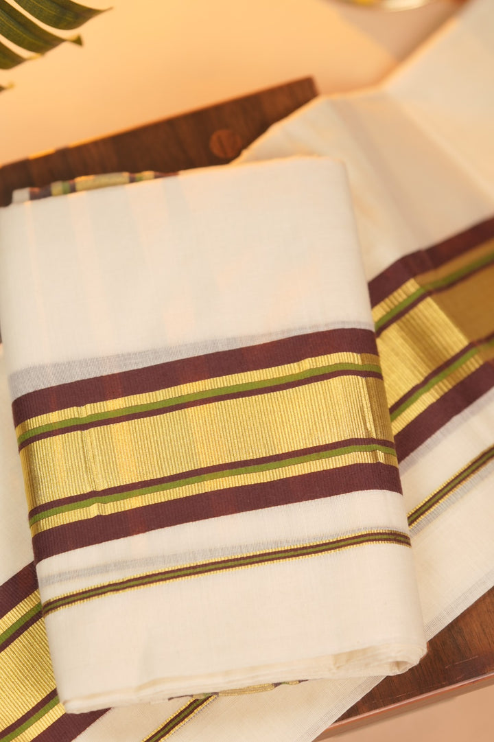Kerala Cotton Set Mundu TSA0958