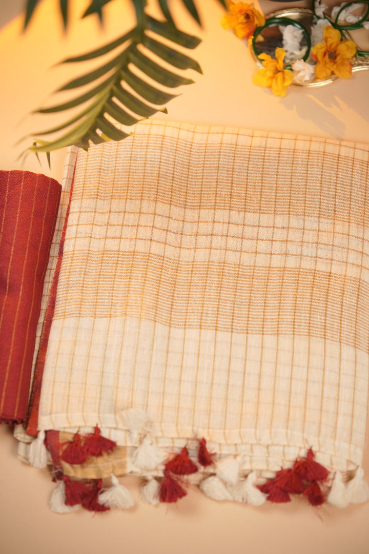 Linen  Saree TSA0969