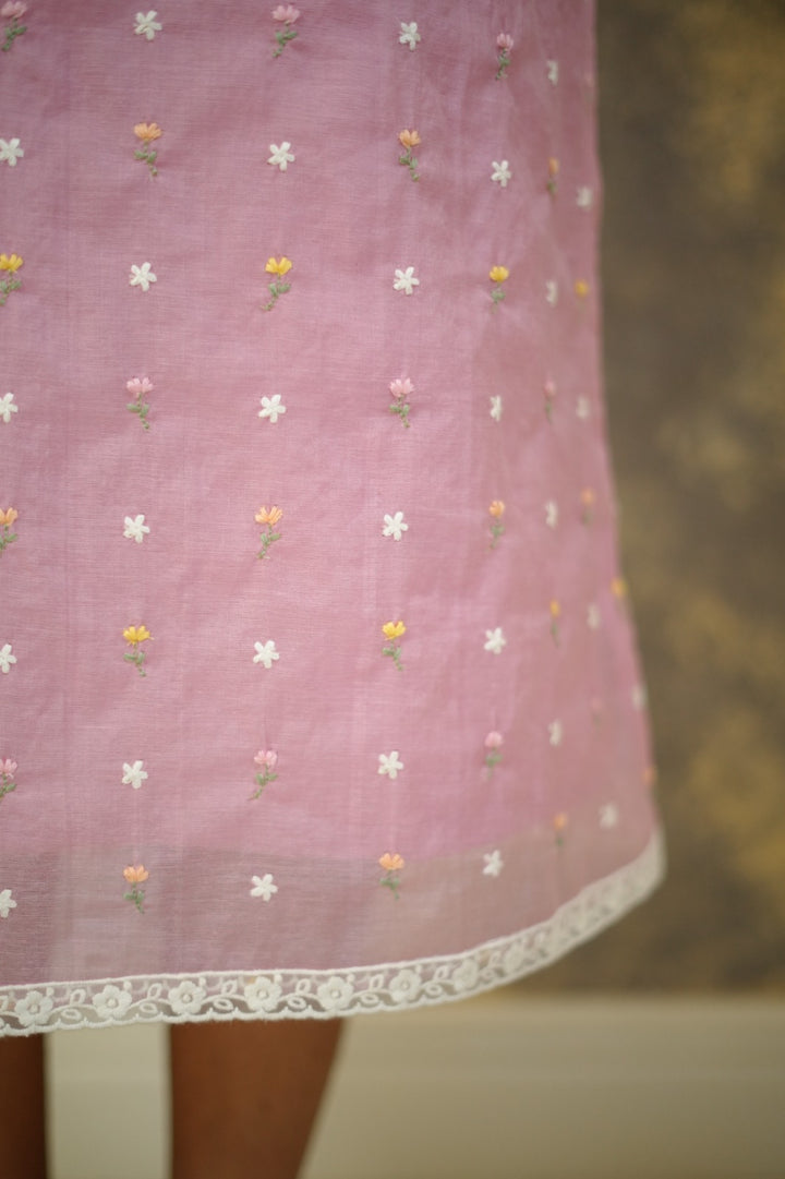 Floral Chanderi Dress TKTF1008
