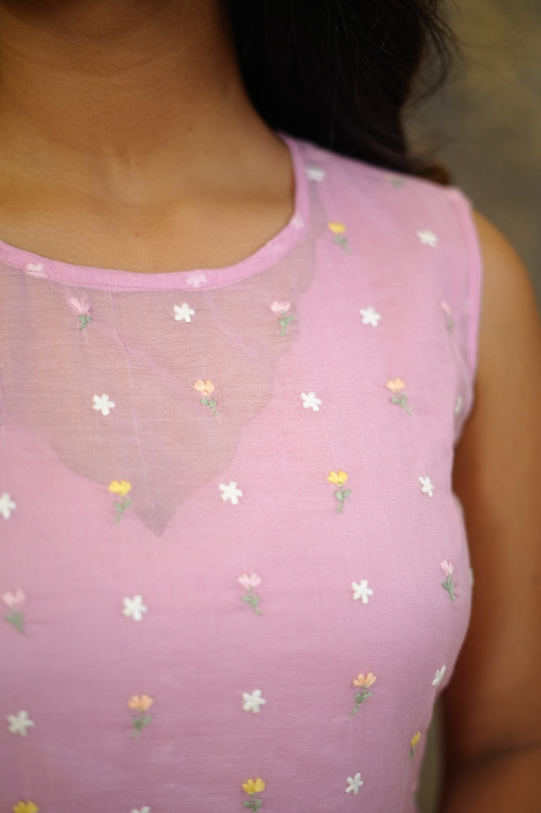 Floral Chanderi Dress TKTF1008