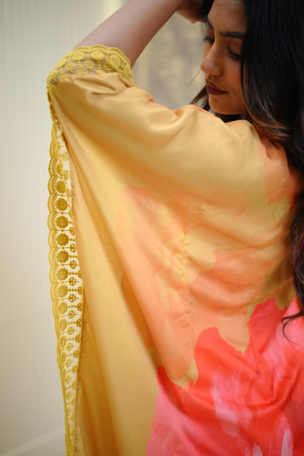 Floral Asymmetric Kaftan TKTF1009