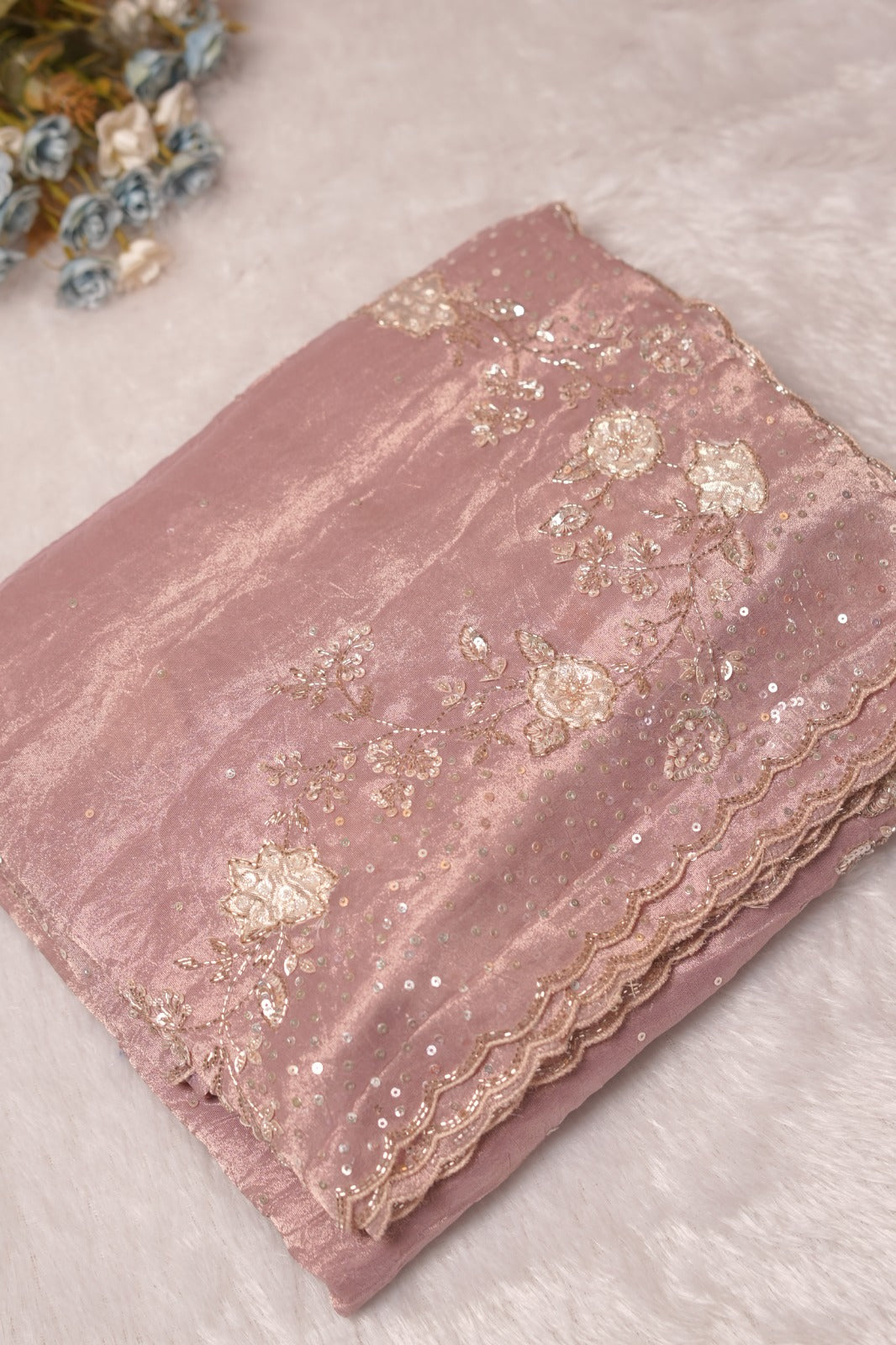 Crushed Tissue Saree TSA5433