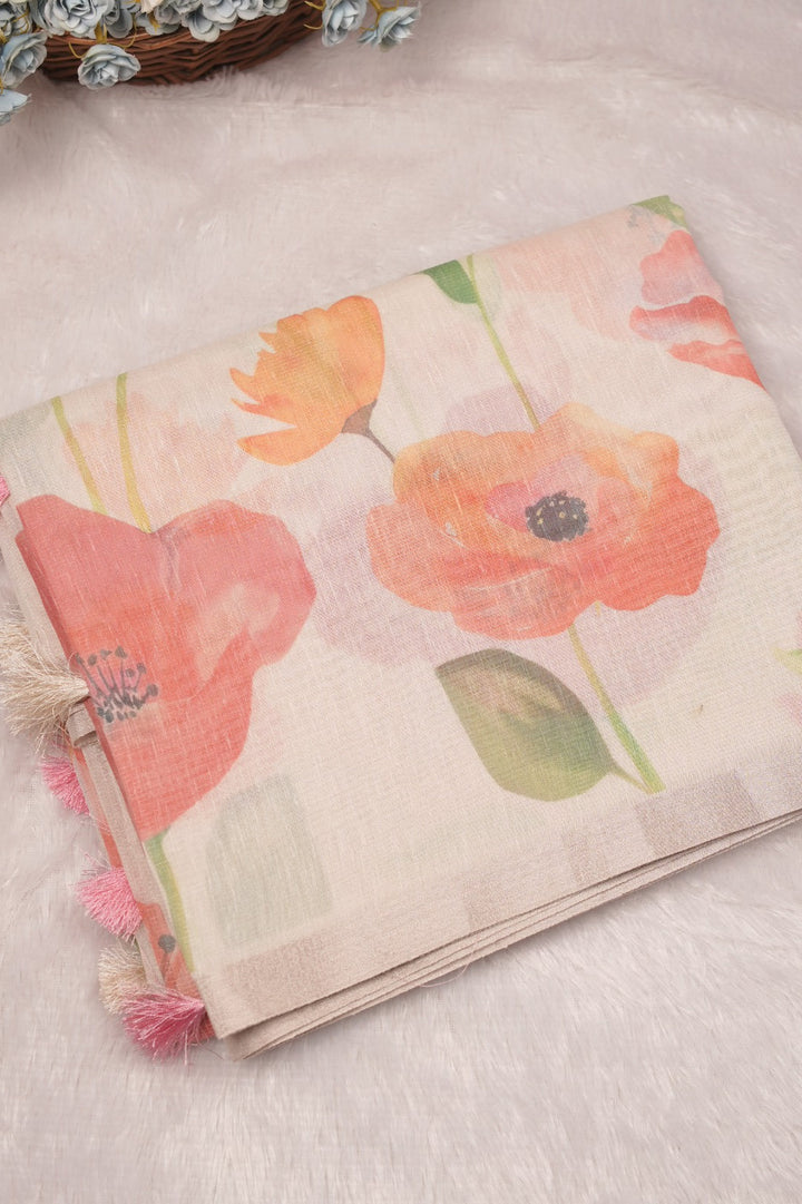 Tissue Linen Saree TSA5454
