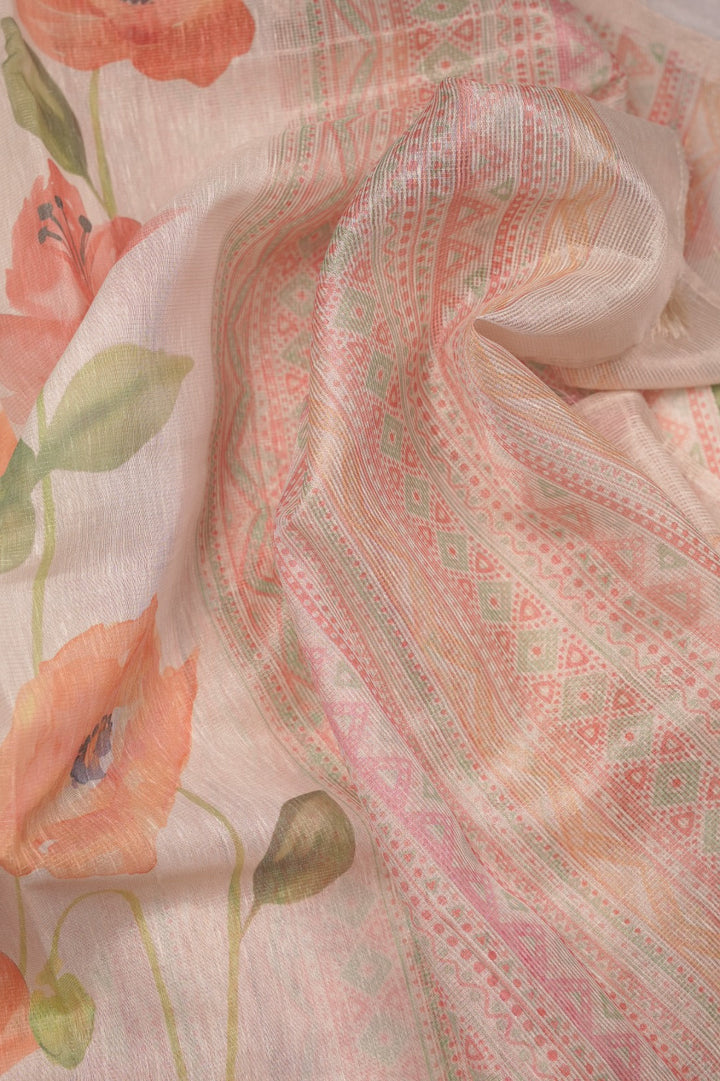 Tissue Linen Saree TSA5454