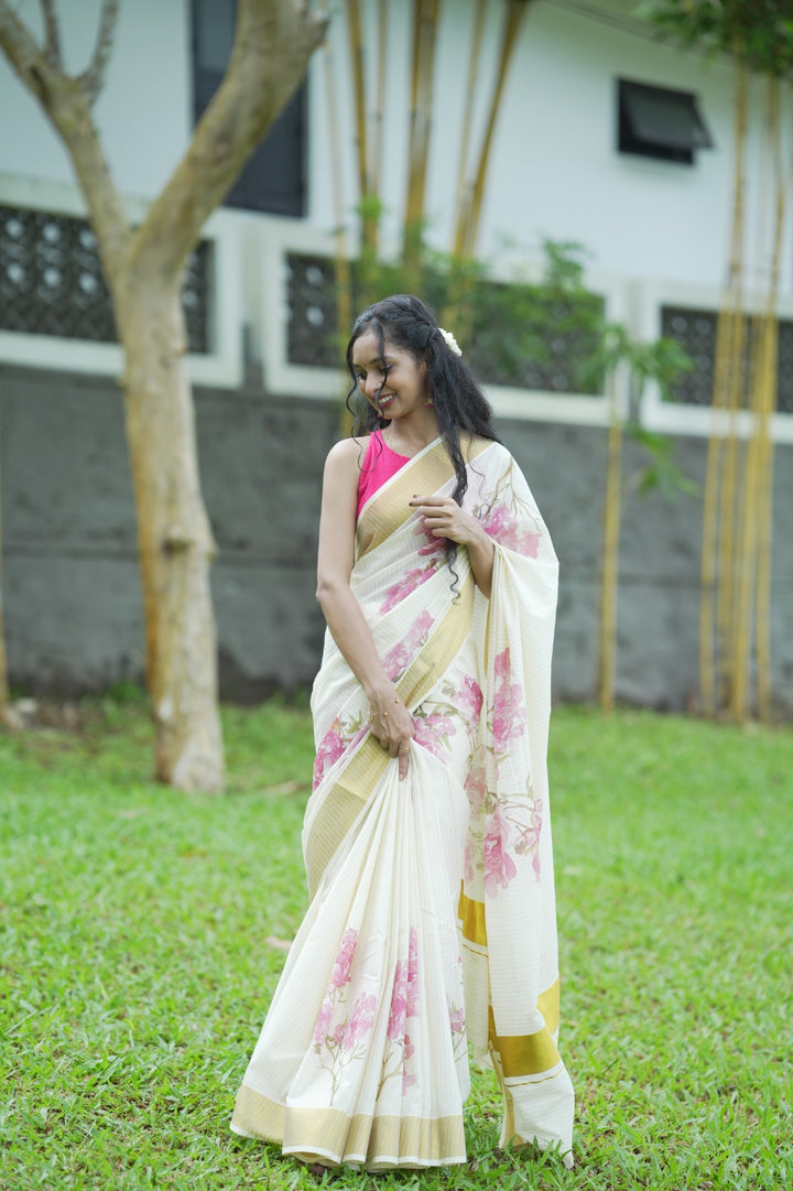 Onam Digital Print Saree TSA0998