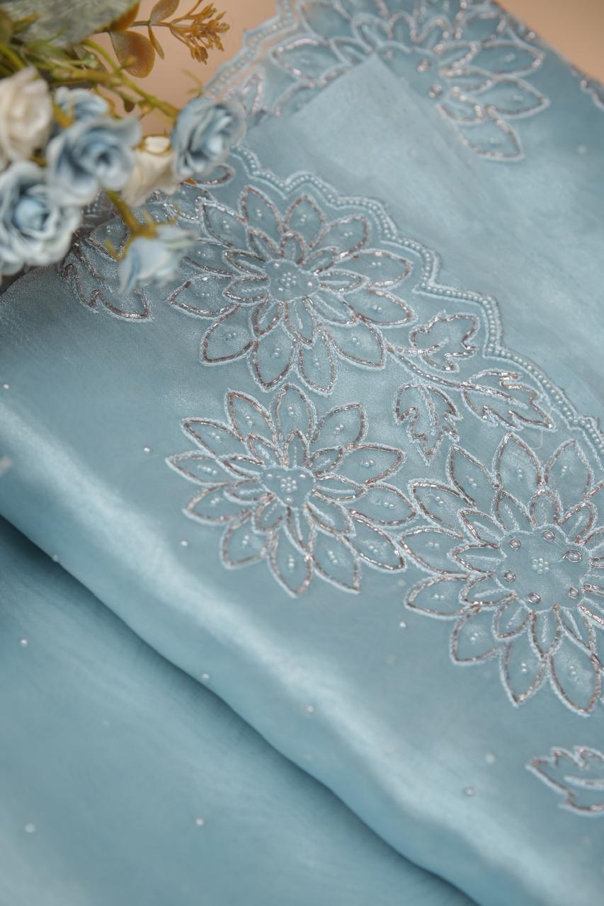 Glass Organza Saree TSA5467
